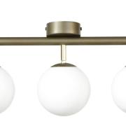 Deckenleuchte Drum, coffee, Glas, Länge 80 cm, 5-flammig, G9