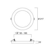 LED-Deckenleuchte START 5in1, weiß, Ø 22 cm, CCT, dimmbar