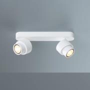 LED-Strahler BRUSH, weiß, 30 cm, 2-flg. Metall, dim, 2.700 K