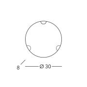 KOLARZ Wandlampe Nonna, Ø 30 cm, Hirsch goldfarben, Glas