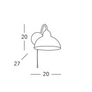 KOLARZ Wandlampe Nonna, Ø 20 cm Hirsch goldfarben Rand glatt