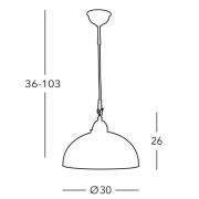 KOLARZ Hängelampe Nonna, Ø 30 cm, Trauben, Rand glatt