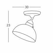KOLARZ Deckenlampe Nonna, Ø 30 cm, Erdbeeren, Rand glatt