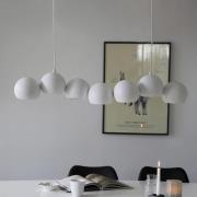 Hängeleuchte Cupolo, weiß, Eisen, Länge 101 cm, 7-flammig