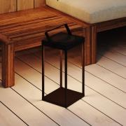 LED-Solarlaterne Pure, schwarz, USB, Metall, Höhe 42 cm