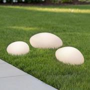 Lindby LED-Solar-Dekoleuchte Liedra, 3er Set, RGBW, dimmbar