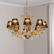 Kronleuchter Karen achtflammig gold/schwarz
