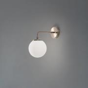 Wandleuchte Viran, goldfarben antik, Glas, Höhe 25 cm, E14