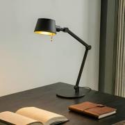 Lucande Tischleuchte Silka, 93 cm, schwarz, verstellbar, E27