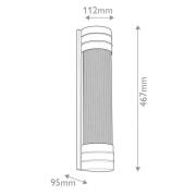 Wandlampe WILLARD, altmessing, Höhe 47 cm Metall/Glas 2x E14