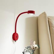Lindby Wandlampe Jyla, rot, GX53, Flexarm, Stecker