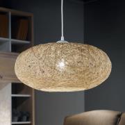 Textile Hängeleuchte Campilo in Beige