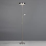 LED-Stehleuchte Palermo, nickel matt, Fernbedienung, Memory