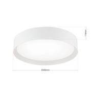LED-Deckenleuchte VARIO, Ø 40 cm, weiß, Metall, CCT, dimmbar