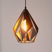 Hängeleuchte Carlton, schwarz/kupfer, Ø 20,5 cm