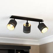 Deckenleuchte Esteperra schwarz/gold dreiflammig