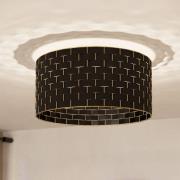 Deckenleuchte Marasales aus Textil schwarz/messing