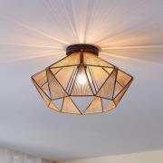 Deckenleuchte Adwickle, ein Schirm aus Naturgarn