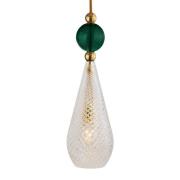 EBB & FLOW Smykke L gold crystal check grüner Ball