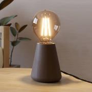 Tischleuchte Asby, holz dunkel, Höhe 10 cm, Holz