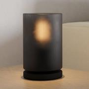 Tischlampe Colomera, Höhe 19,5 cm, schwarz/grau, Glas