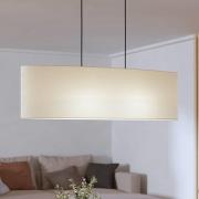 Hängeleuchte Febres, Länge 78 cm, schwarz/weiß, Stoff