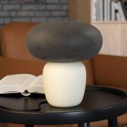 Tischleuchte Cahuama, Höhe 30 cm, weiß/schwarz Keramik