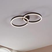 LED-Deckenlampe Armandolo, schwarz, Länge 67 cm, CCT, RGB