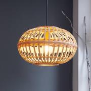 Hängeleuchte Amsfield aus Bambus, ovale Form