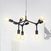 Hängeleuchte Bocadella 1 in Schwarz, neunflammig