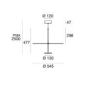LED-Hängeleuchte Stilo_P, schwarz, Ø 55 cm, IP40