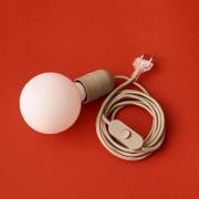 HAY E27-Lampenfassung COMMON, betongrau, Steckerkabel 240 cm