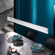 LED-Hängelampe Silvano, nickel, Länge 115 cm, CCT, Touchdim