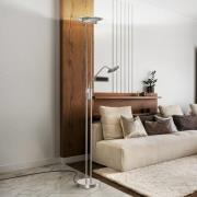 LED-Stehlampe Tallri, nickel Höhe 180 cm 2-flg. CCT Touchdim