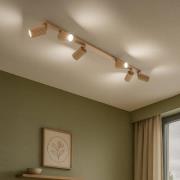 Deckenstrahler Karbon, goldfarben, Länge 117 cm, Alu, 6-flg.