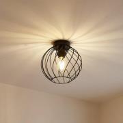 Lindby Deckenleuchte Danika, Ø 25 cm, schwarz, Metall