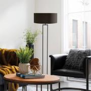 Stehlampe Stang, schwarz/schwarz-gold, Höhe 160 cm, Chintz