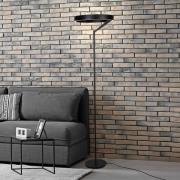 LED-Stehlampe Mykty, schwarz, Höhe 170 cm, Metall 2-flg. CCT