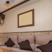 Deckenlampe Bloeba, Ø 30 cm schwarz/bernsteinfarben, Glas