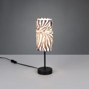 Tischleuchte Zebara, schwarz-weiß, Höhe 37 cm, Metall