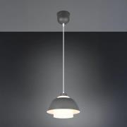 Hängeleuchte Tilos, anthrazit, Ø 30 cm, Metall/Glas, E27