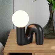 Tischleuchte Quinn, schwarz, Höhe 22 cm, Keramik/Glas, G9