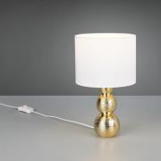 Tischleuchte Lova, weiß/gold, Höhe 29 cm, Glas/Keramik, E27