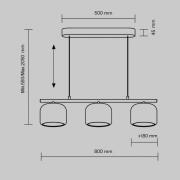 Maytoni LED-Hängeleuchte Spirito, 3-flammig, weiß, Glas, dim