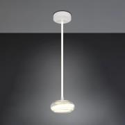 LED-Hängelampe Tarsia, weiß matt, Ø 21 cm, Glas