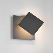 LED-Wandleuchte Mio, schwarz matt, Breite 18 cm, Metall