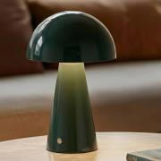 Lindby LED-Akkutischlampe Nevijo, grün, Ø20 cm, USB, Dimmer