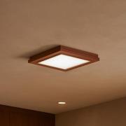 Deckenleuchte Tally, Breite 42 cm, terrakotta, Holz, E27