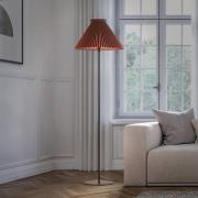 LE KLINT Stehleuchte LK 334, braun, Papier, Höhe 155 cm