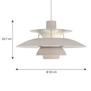 Louis Poulsen PH 5 Hängeleuchte monochrom grau